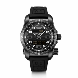 Breitling Professional Emergancy Quartz Movement Chronograph, Digital Display, Personal Locator Beacon, End of Life Indicator, Countdown Timer, Alarm, GMT Second Time Zone, Day, Date, Hour, Minute Mens watch V7632522BC46156SV20DSA.4