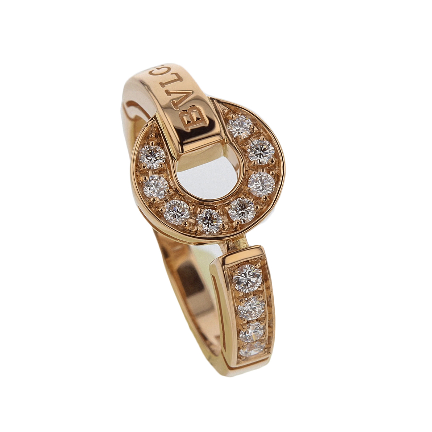 Bulgari Jewelry Bvlgari Bvlgari Ring 18KPG & Diamonds Size 53 Rose Gold