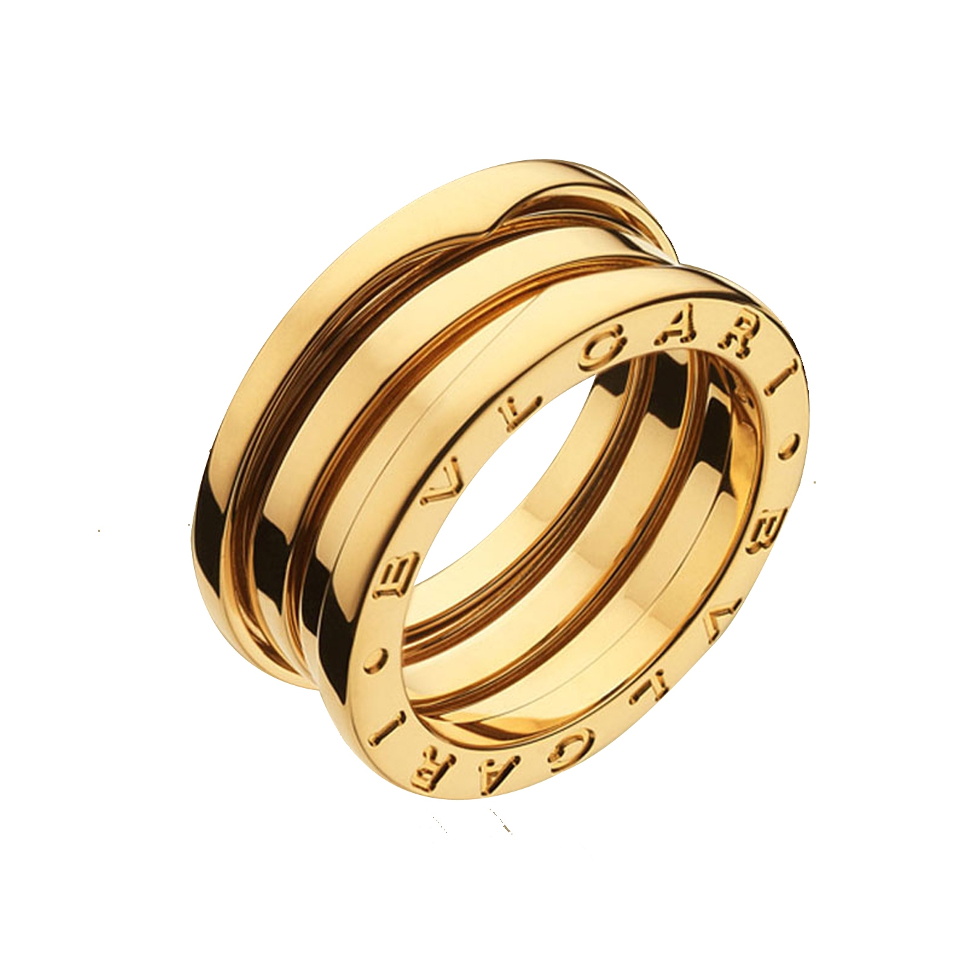 Bulgari Jewelry B.Zero1 18K Yellow Gold 3 Band Ring AN191023