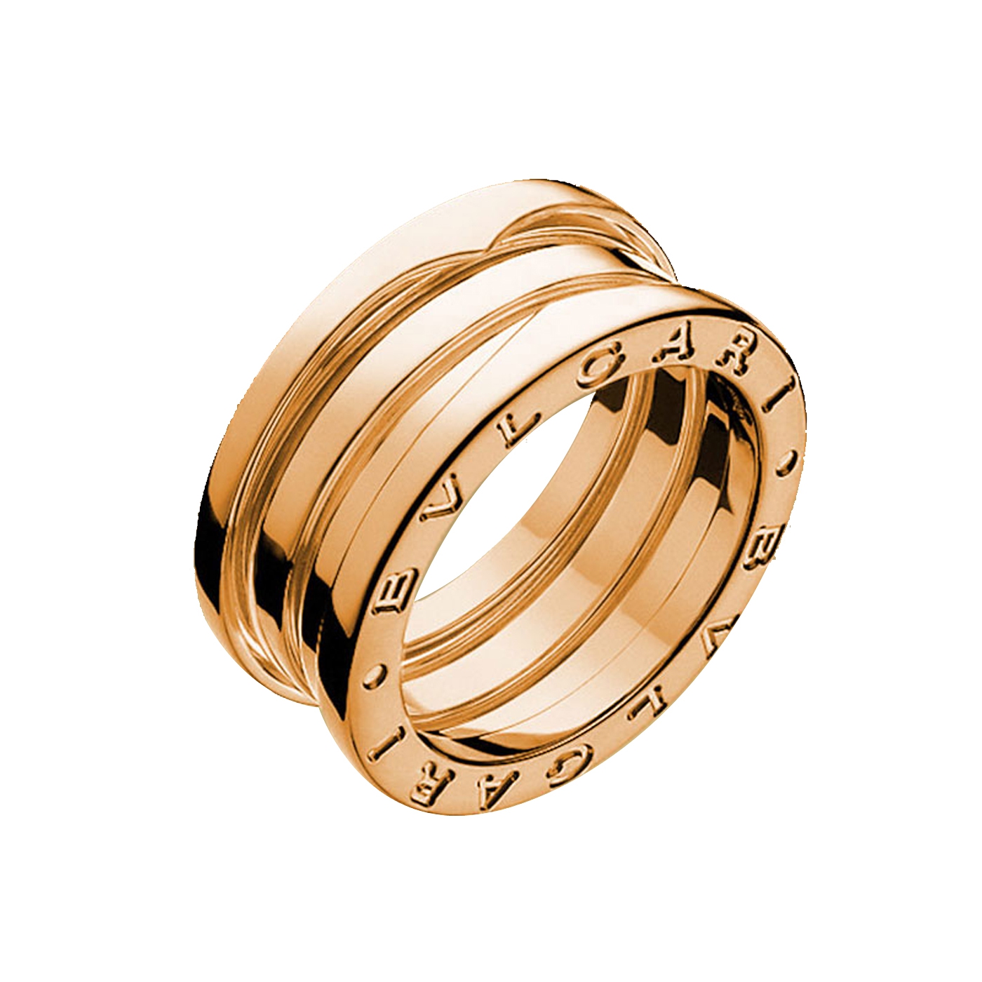 Bulgari Jewelry B.Zero1 18K Rose Gold 3 Band Ring AN852405
