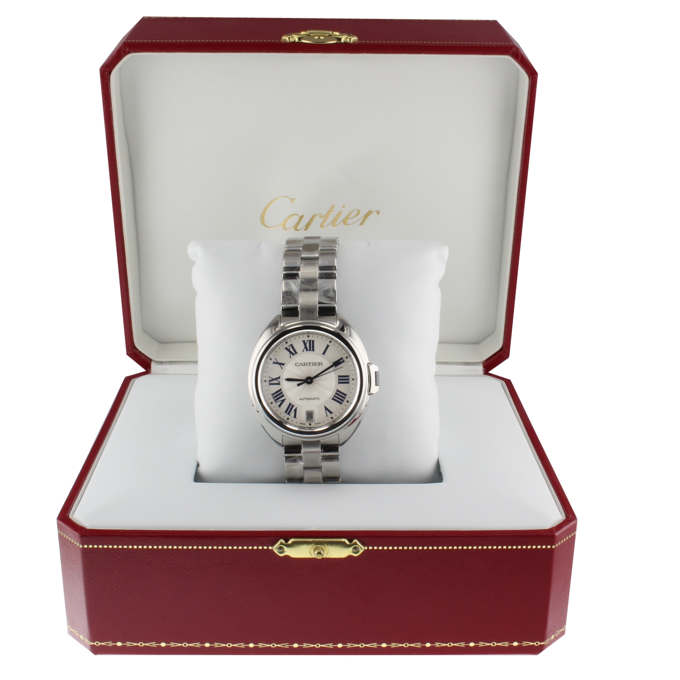 Cartier WSCL0006 Cle de Cartier Stainless Steel Automatic Self Wind ...