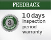 10 Days inspection period warranty.