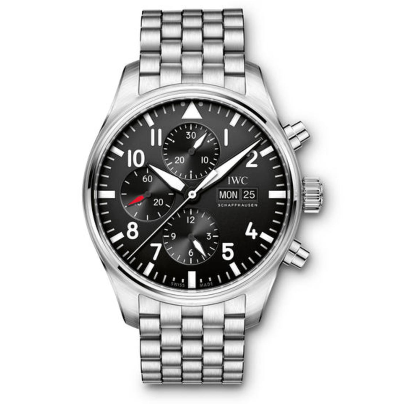 IWC Pilots Automatic Chronograph Day Date Mens watch IW377710