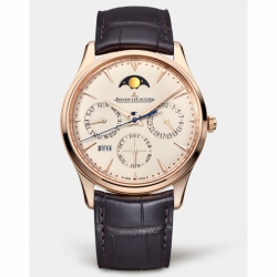 Jaeger LeCoultre Master Ultra Thin Automatic Self Winding Year, Perpetual Calender, Moon Phase, Month, Day, Date, Hour, Minutes, Seconds Mens watch 1302520