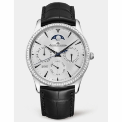 Jaeger LeCoultre Master Ultra Thin Automatic Self Winding Year, Perpetual Calendar, Date, Hour, Minute, Day, Month, Moon Phases, Moon Phases of 2 Hemispheres, Seconds Mens watch 130350
