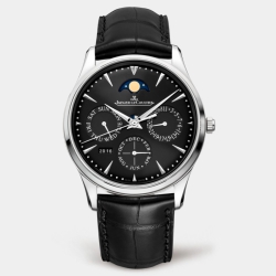 Jaeger LeCoultre Master Ultra Thin Automatic Self Winding Year, Perpetual Calender, Moon Phase, Month, Day, Date, Hour, Minutes, Seconds Mens watch 1308470