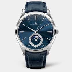 Jaeger LeCoultre Master Ultra Thin Automatic Self Winding Date, Hour, Minutes, Seconds, Moonphase Mens watch 136350