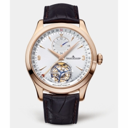 Jaeger LeCoultre Master Tourbillon Automatic Self Winding Date, Second Time Zone, Hour, Minute, 24 Hour Display, Seconds, Tourbillon Mens watch 1563480