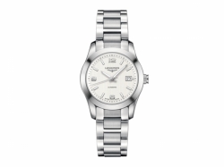 Longines Conquest Classic Self winding mechanical movement beating at 28'800 vibrations per hours and providing 40 hours of power reserve Date Ladies watch L22854766