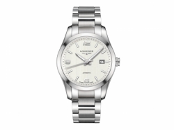 Longines Conquest Classic Self winding mechanical movement beating at 28'800 vibrations per hours and providing 42 hours of power reserve Date Mens watch L27854766