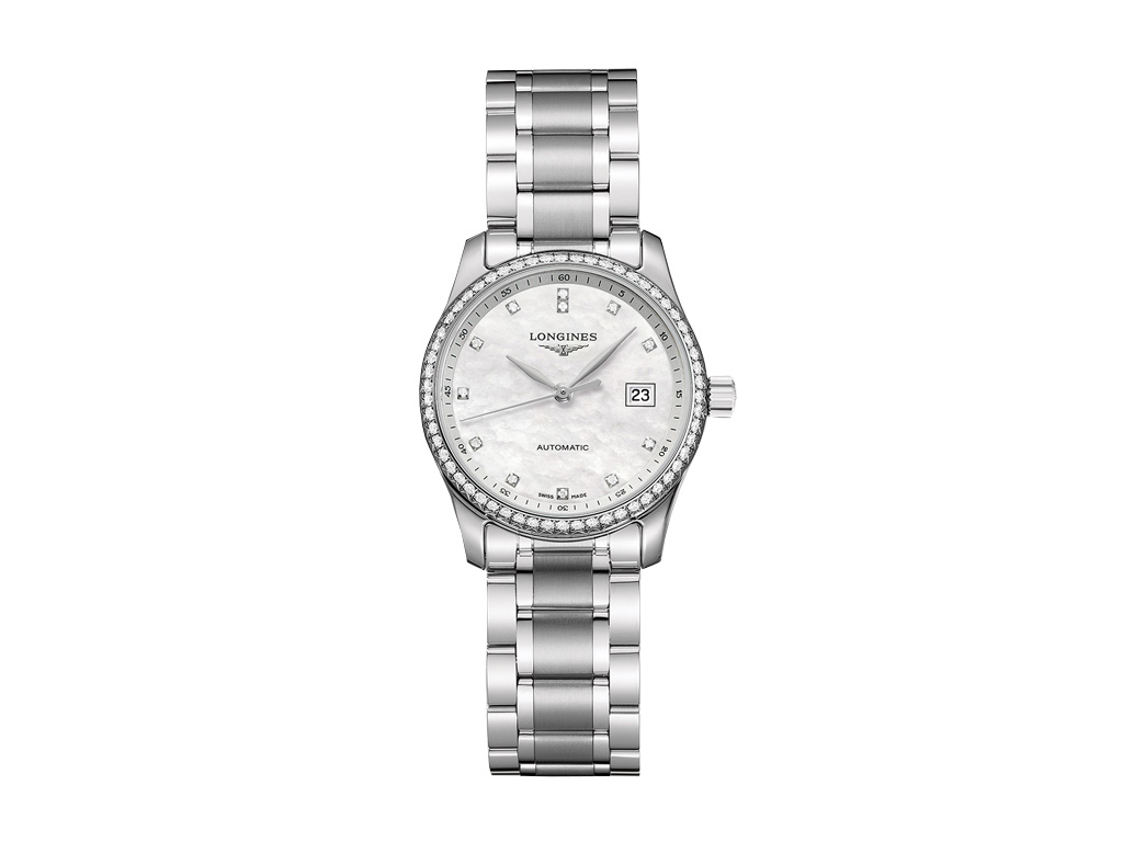 Longines Master Collection Self winding mechanical movement beating at 28'800 vibrations per hours and providing 40 hours of power reserve Date Ladies watch L22570876