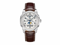 Longines Saint-Imier Collection Self winding mechanical movement with 4 retrograde functions and moon phase beating at 28'800 vibrations per hours and providing 48 hours of power reserve Date Mens watch L27644730