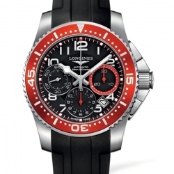 Longines HydroConquest Self winding mechanical column wheel chronograph movement beating at 28'800 vibrations per hours and providing 54 hours of power reserve Date Mens watch L36964592