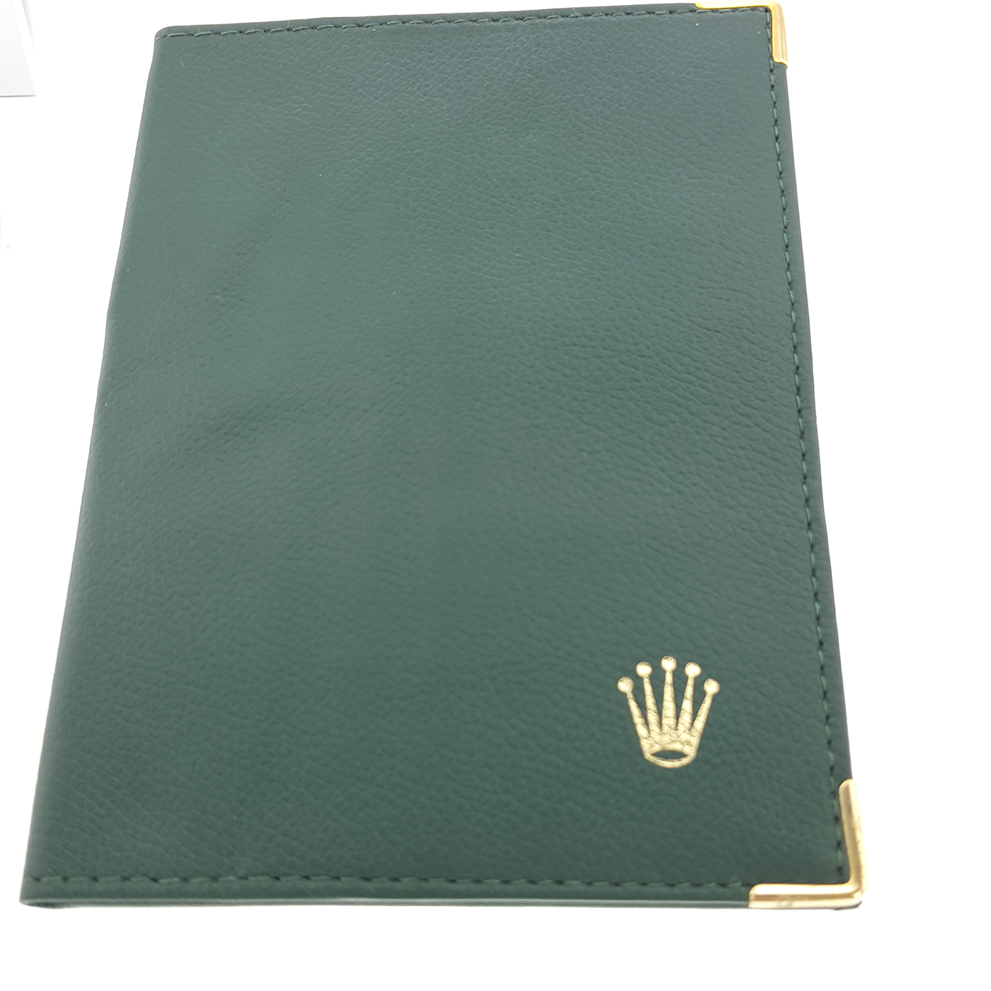 Rolex PASSPORT WALLET Rare & Vintage Green Grain Leather Large ref 0068.08.34