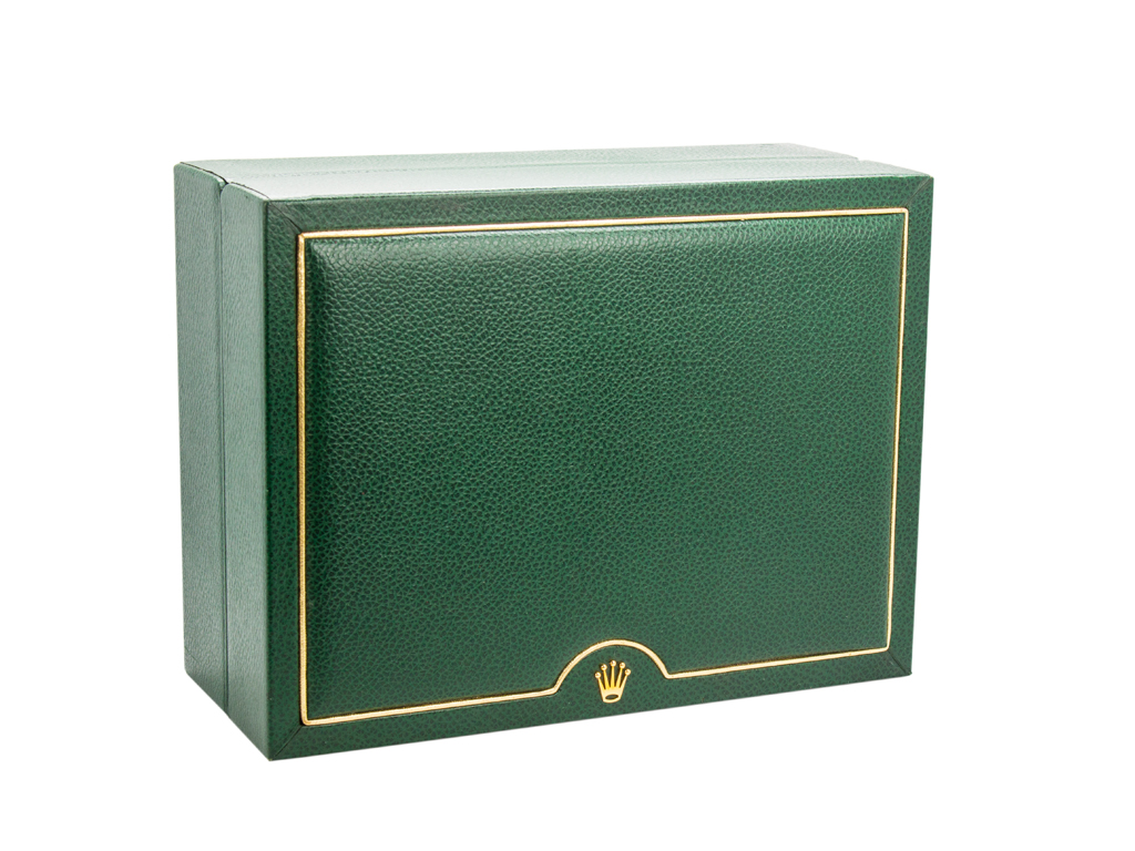 Rolex BOX Green Leather Gold Logo 