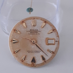 Rolex Dial Vintage 50s , OVELLONE GOLD MARKERS WITH ORIGINAL HANDS 