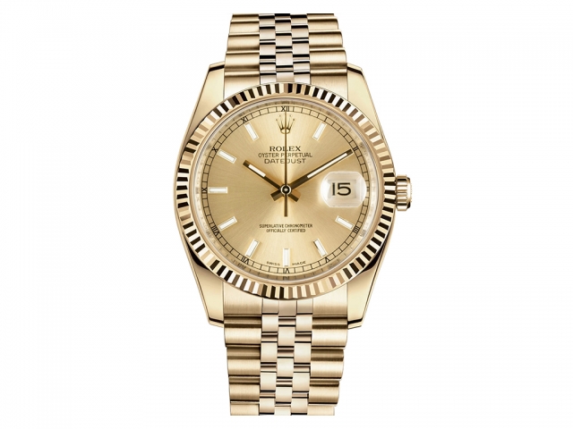 Rolex Datejust Champagne Dial Yellow 