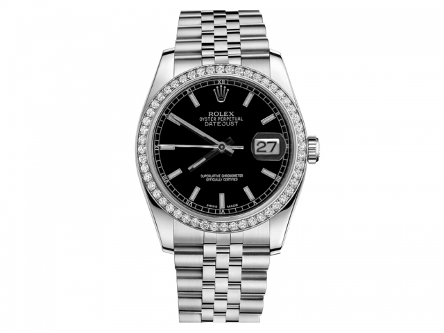 Rolex Datejust Black Dial Stainless 