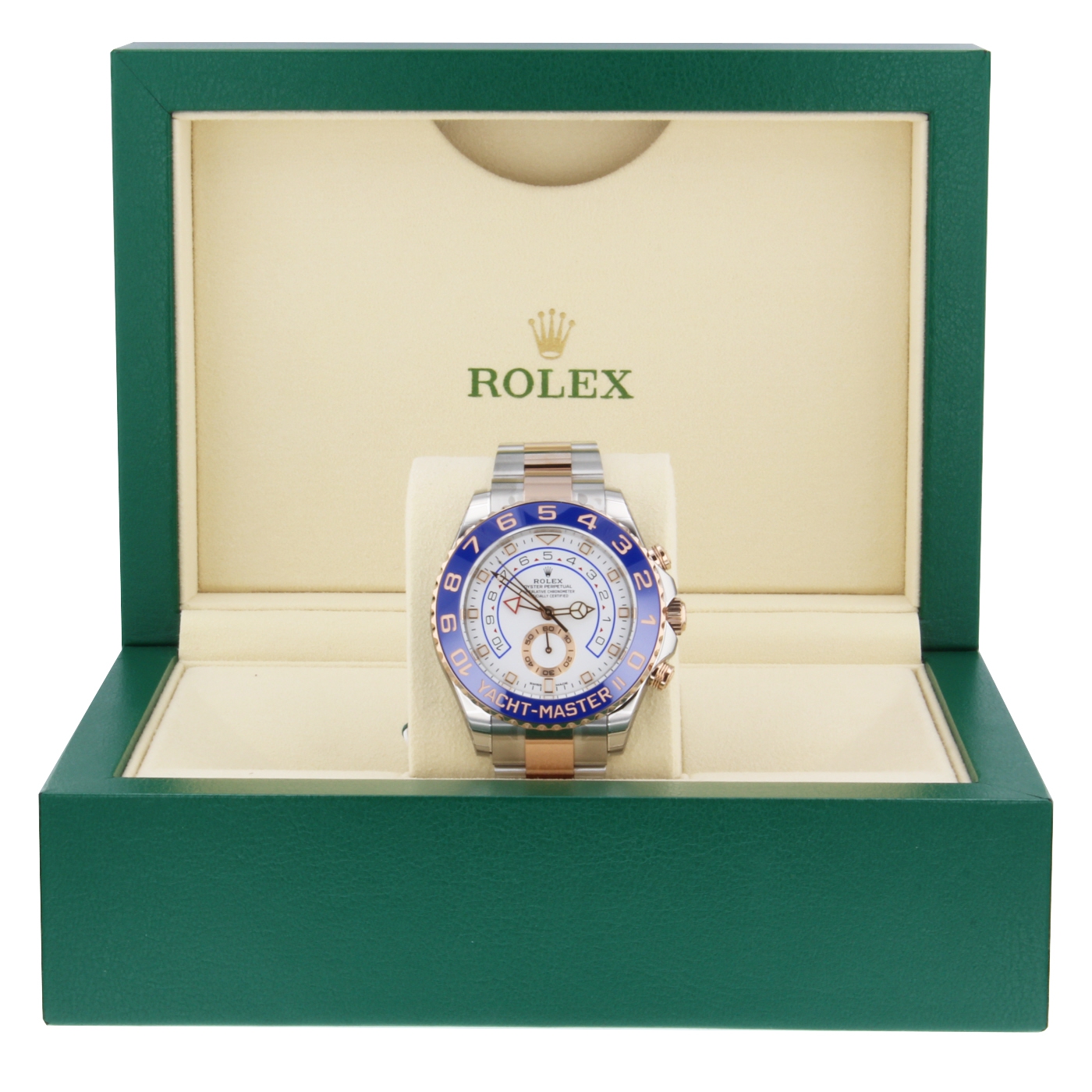 Rolex Yacht Master II White Dial 18K Rose Gold / Stainless ...