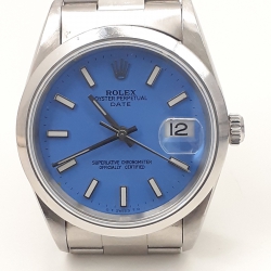 Rolex Mens Date 34mm Sapphire Crystal Quick Set BLUE TIFFANY CUSTOM DIAL 15200