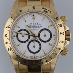 Rolex Cosmograph Daytona With Zenith Movement Floating White Dial BOX AND SERVICE CARD 16528
