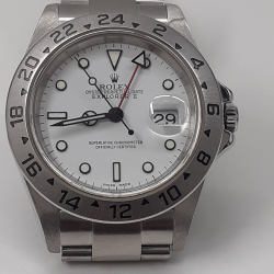 Rolex Explorer II Parachrom Hairspring NO HOLES, SOLID ENDPIECES POLAR DIAL ENGRAVED SERIAL 16570T