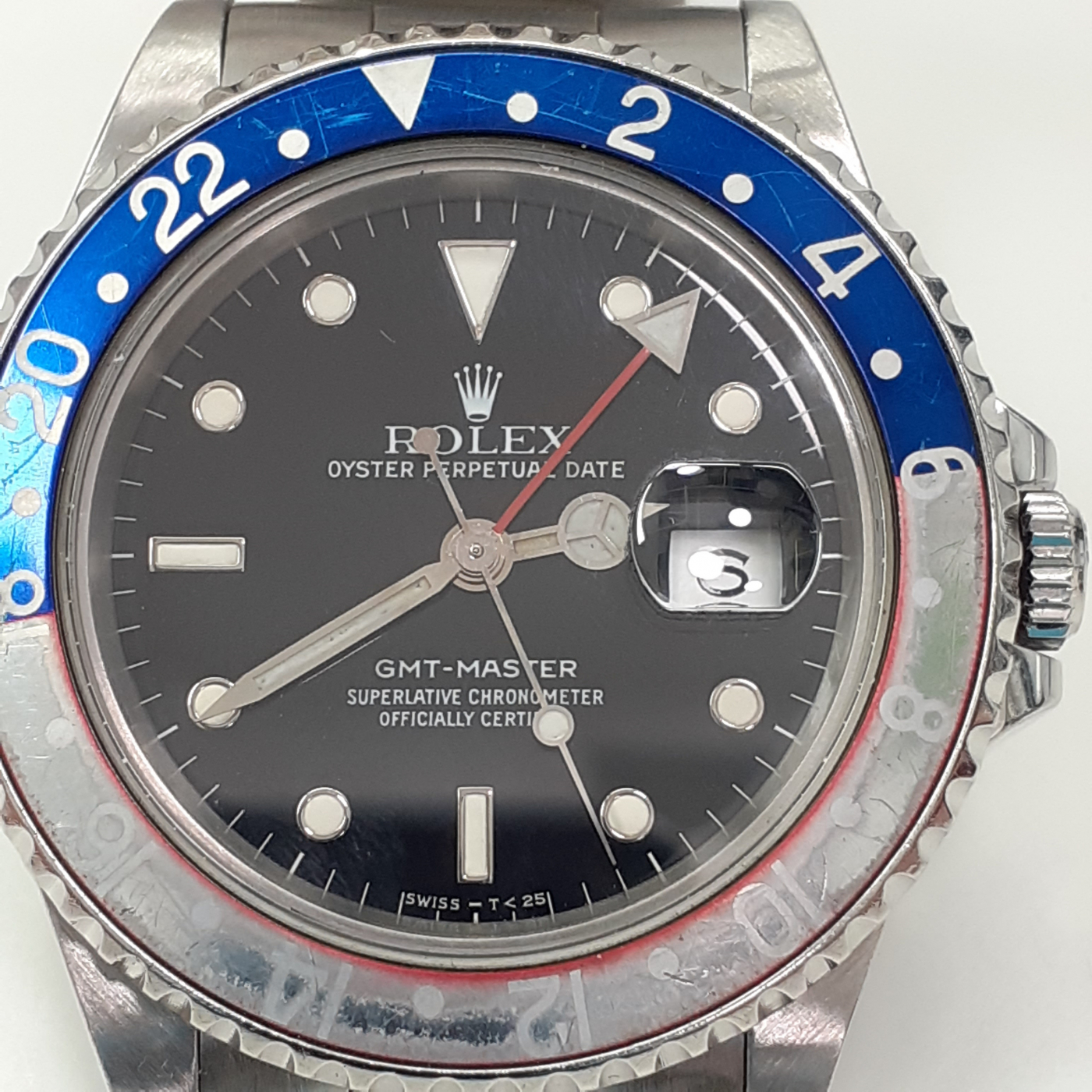 Rolex GMT Master Sapphire Crystal RARE BLUE AND FADED INSERT 16700