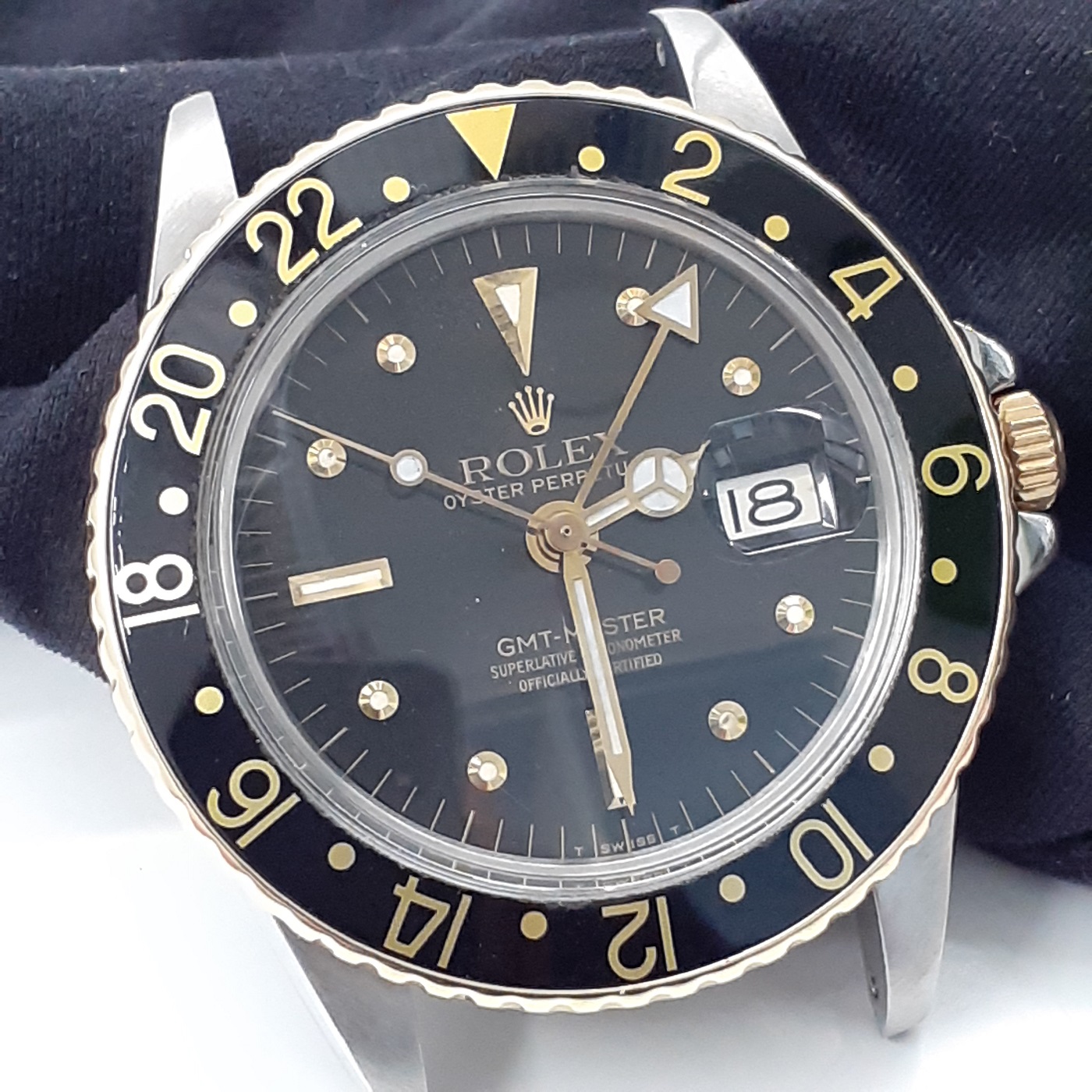 Rolex GMT Master VERY RARE Radial Gold Nipple Dial mk3 1675