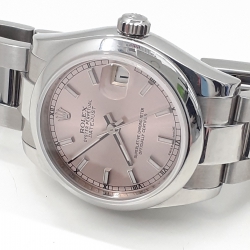 Rolex Mid size Datejust Sapphire Crystal Quick Set PINK DIAL 178240
