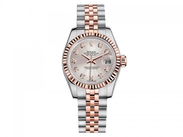 Rolex Datejust Silver Dial 18K Rose 