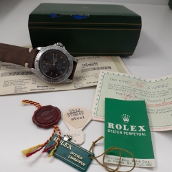 Rolex Submariner Exotic CIRCA 1960 GILT 4 Line Dial , Pointed Crown Guard Case 5512