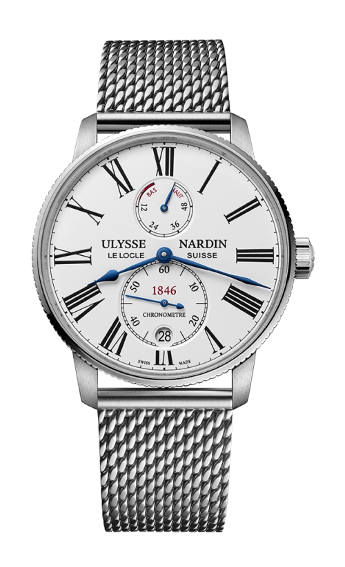 Ulysse Nardin Marine Torpilleur Automatic Self Wind Date, Hours, Minutes, Seconds, and Power Reserve Indicator Mens watch 11833107MIL/40