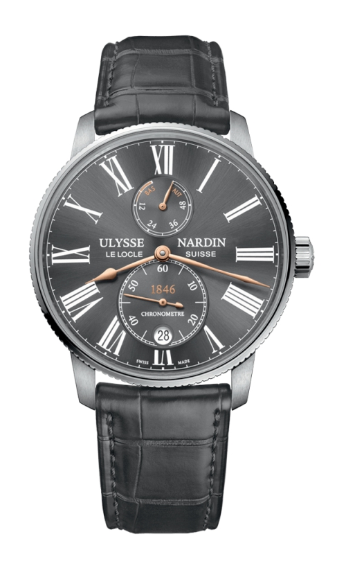 Ulysse Nardin Marine Torpilleur Automatic Self Wind Date, Hours, Minutes, Seconds, and Power Reserve Indicator Mens watch 1183310/42BQ