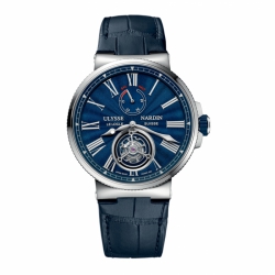 Ulysse Nardin Marine Tourbillon Automatic Self Wind Flying Tourbillon, Power Reserve Indicator, Hours, and Minutes Mens watch 1283181/E3