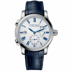Ulysse Nardin Classic Dual Time Automatic Self Wind Dual Time Zone, Date, Hours, Minutes, and Seconds Mens watch 3243132/E0