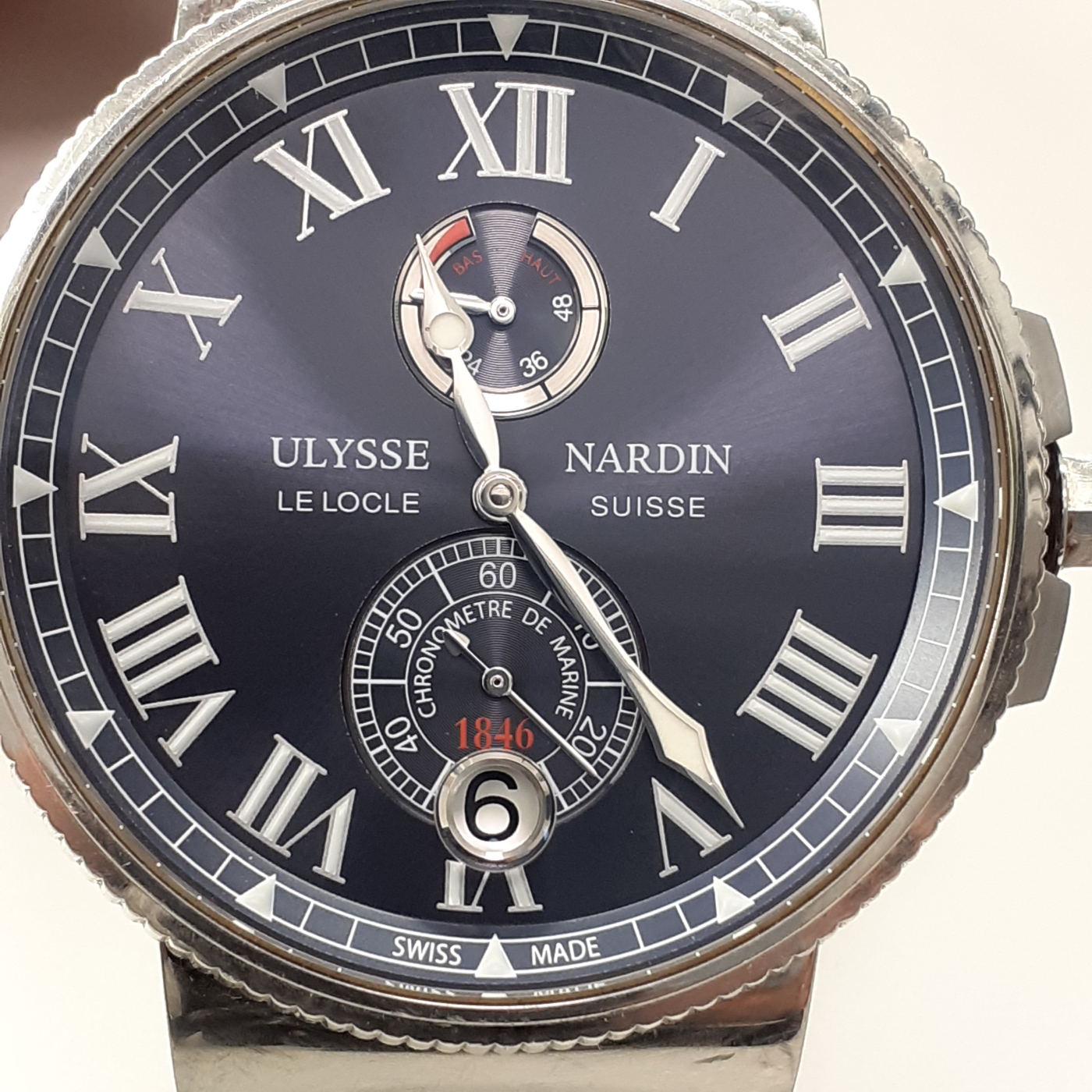Ulysse Nardin Marine Chronometer 1846 Automatic Power Reserve, Date, Hours, Minutes, and Seconds Mens watch 1183122